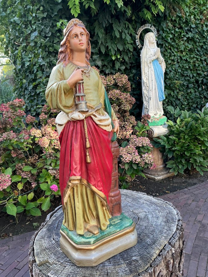 Zeldzaam standbeeld St. Barbara van Nicomedie