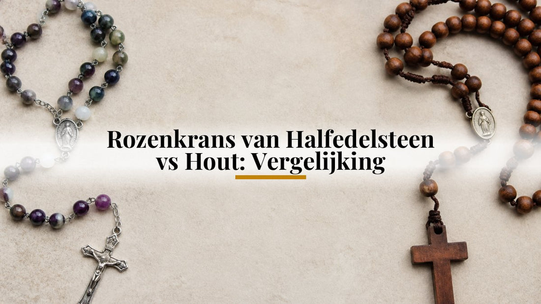 Rozenkrans van Halfedelsteen vs Hout: Vergelijking