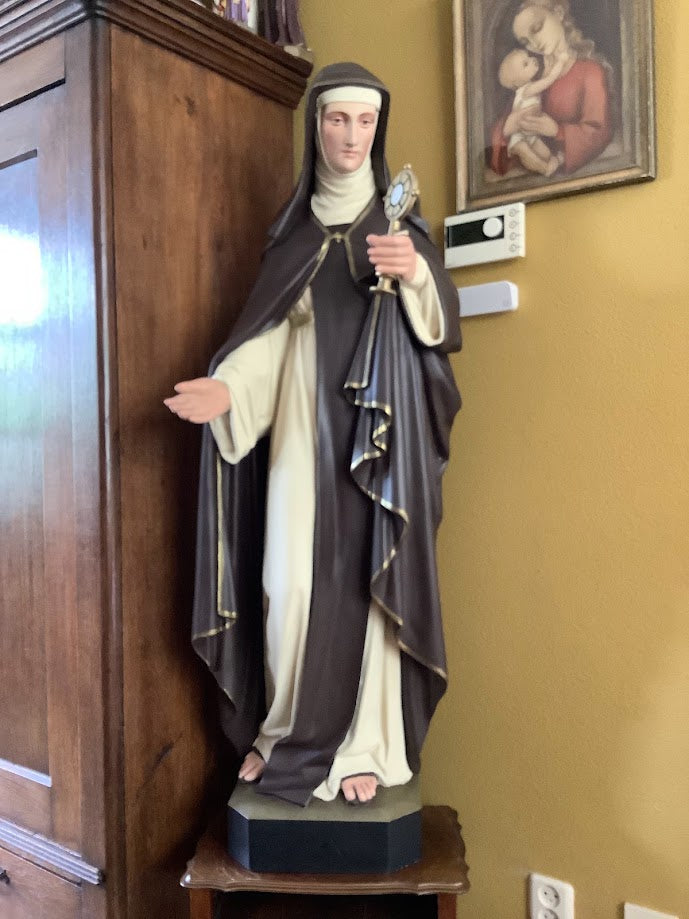 ¡Atención! SOLO RECOGIDA: Estatuilla religiosa belga única y rara de Santa Clara
