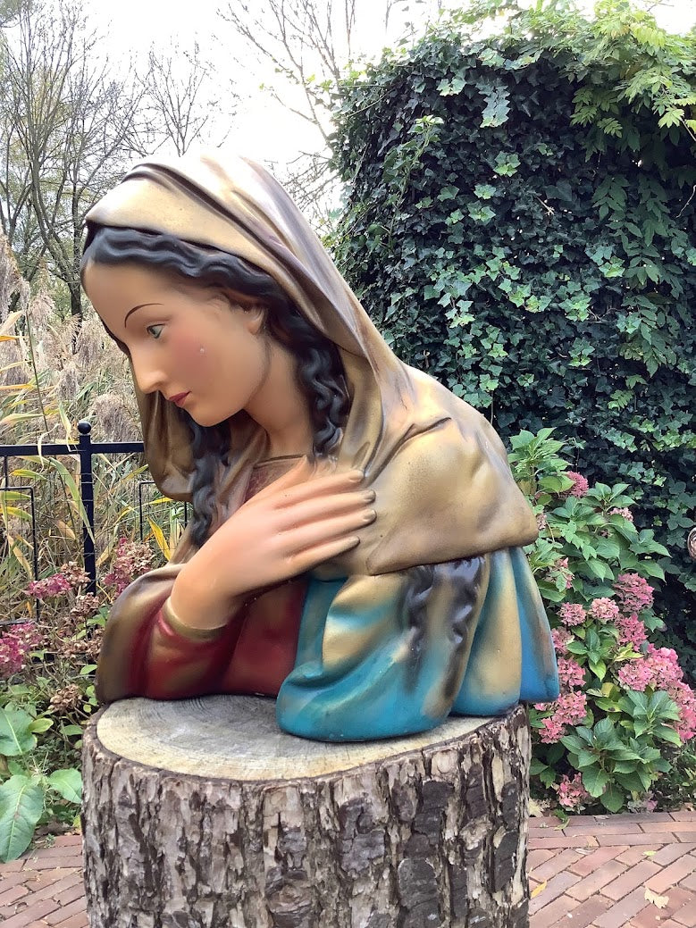 Beautiful large statue of Mary, bust of Mary