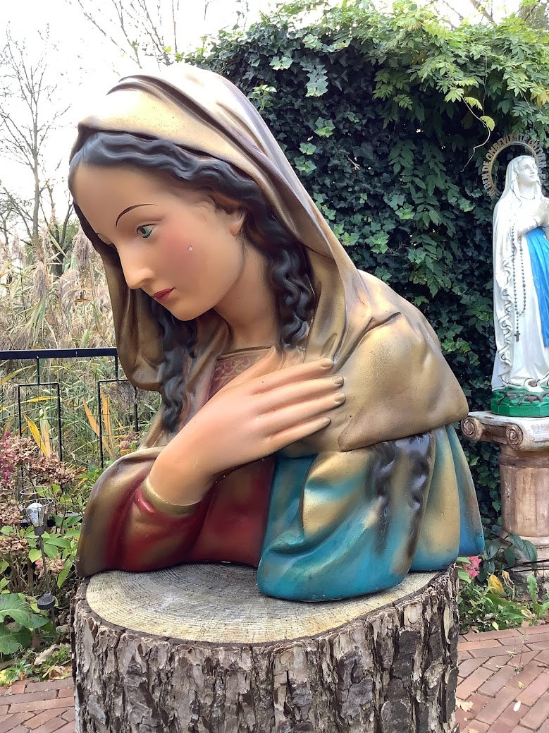 Beautiful large statue of Mary, bust of Mary