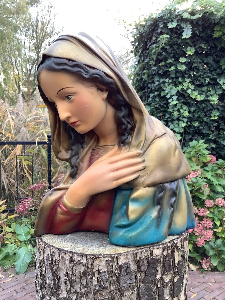 Beautiful large statue of Mary, bust of Mary