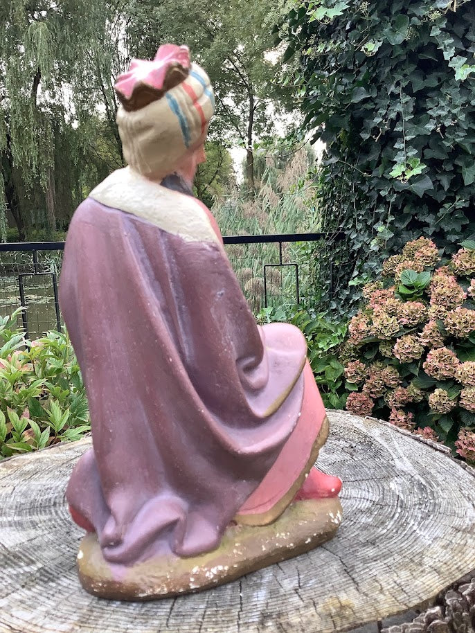 Grande statue belge de crèche de Noël représentant les Rois mages