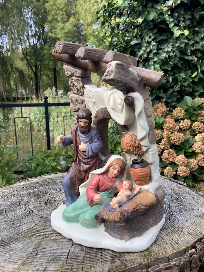 Kerst leuke oude porseleinen kerstgroep