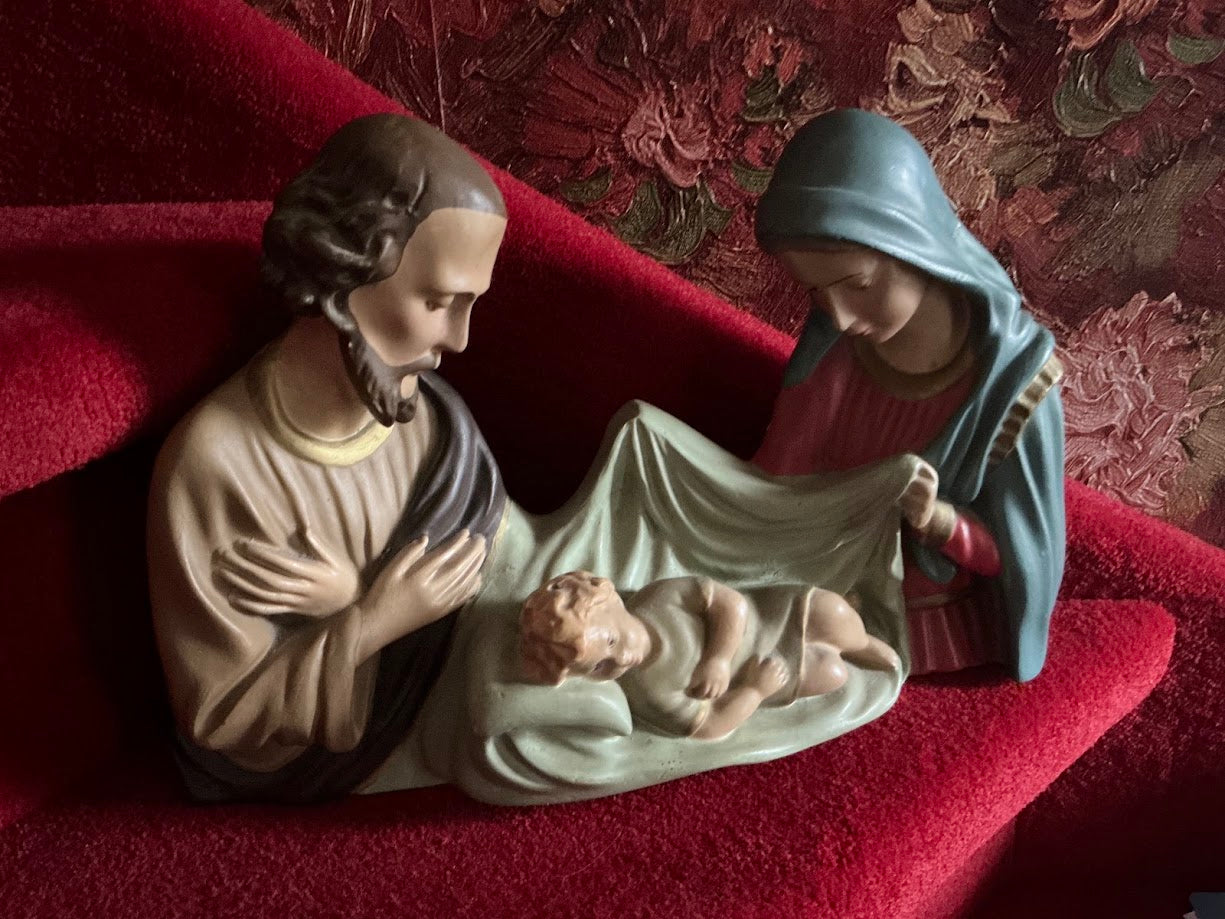 Prachtige zeldzame oude Belgische kerstgroep kerst