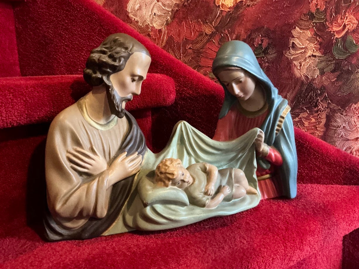 Prachtige zeldzame oude Belgische kerstgroep kerst