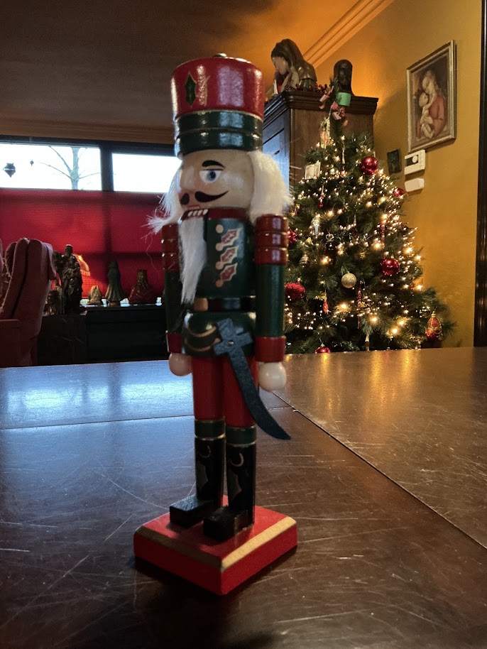Kerst mooie vintage houten notenkraker geluksbrenger