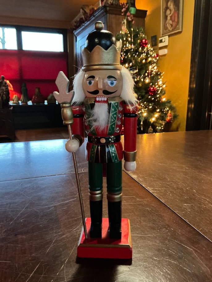 Christmas beautiful vintage wooden nutcracker good luck charm