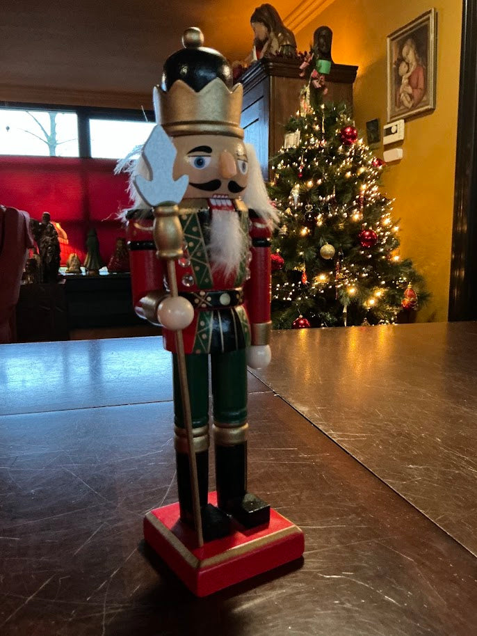 Christmas beautiful vintage wooden nutcracker good luck charm