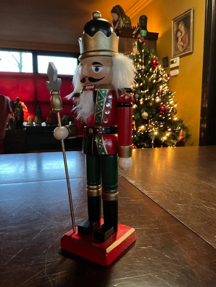 Christmas beautiful vintage wooden nutcracker good luck charm