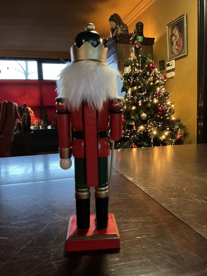 Christmas beautiful vintage wooden nutcracker good luck charm