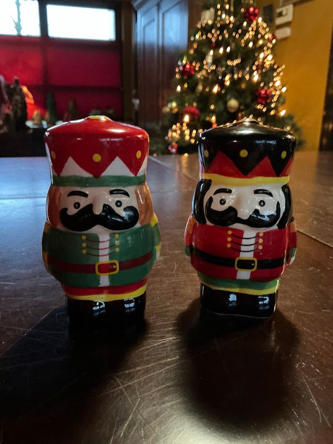 Christmas vintage nutcracker salt and pepper shakers