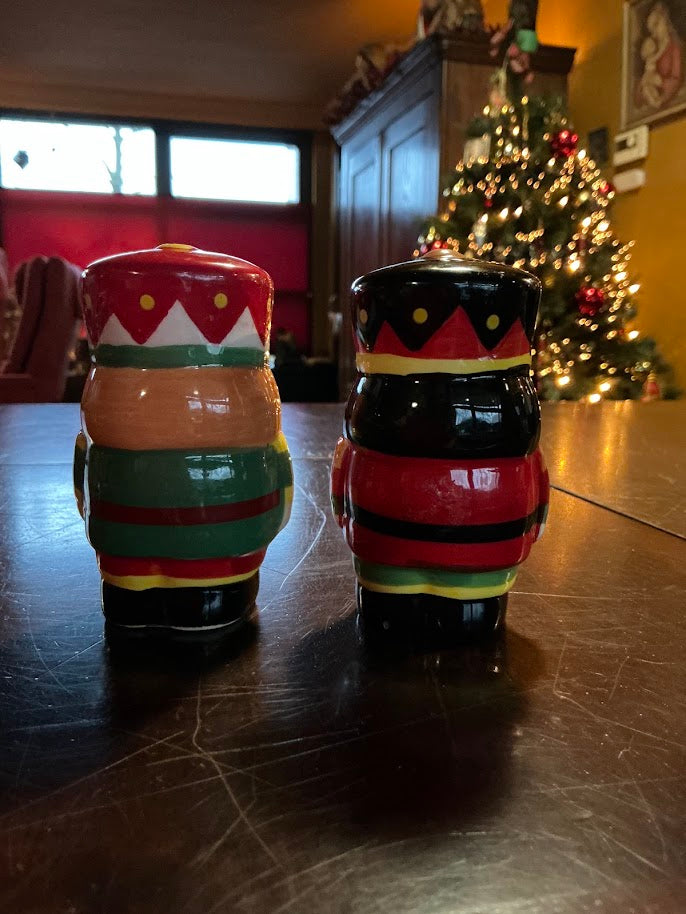 Christmas vintage nutcracker salt and pepper shakers