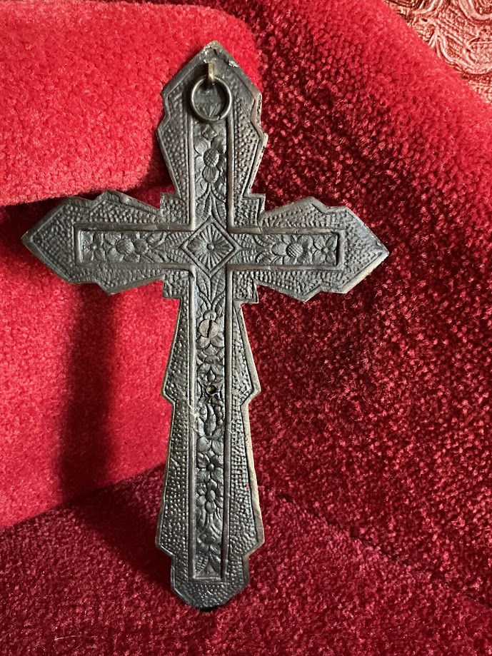 Antiek Bronzen Kruisbeeld 1800 | INRI Jezus Corpus 21cm | Religieus Historisch Kunstwerk