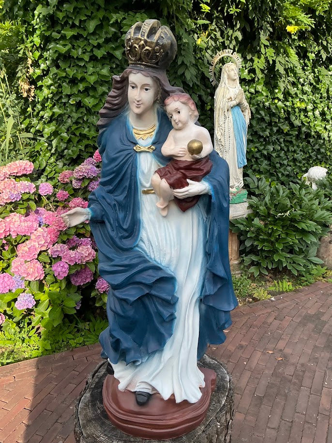 Mariabeeld Maria met kindje binnen/buiten