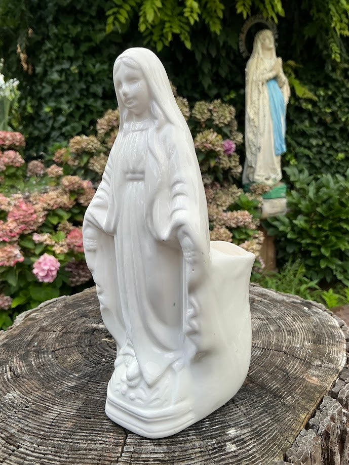 Vintage Porseleinen Wonderdadige Maria Plantenbakje