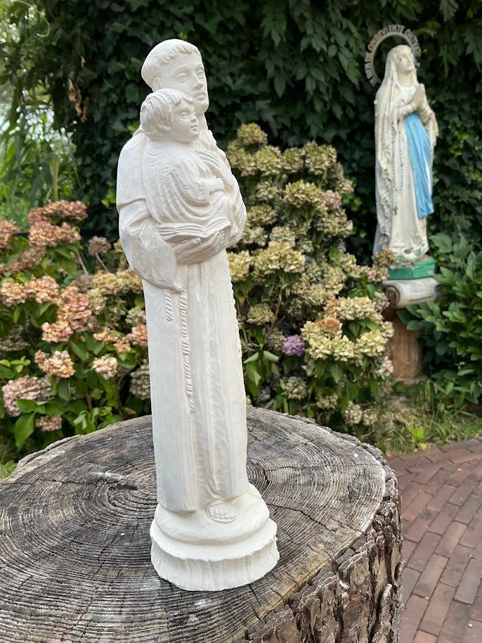 Heiligenbeelden St Anthonius met kindje