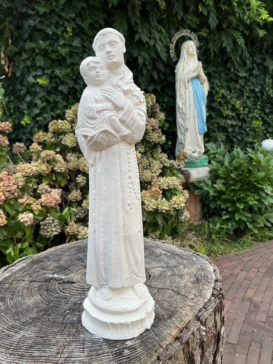 Heiligenbeelden St Anthonius met kindje