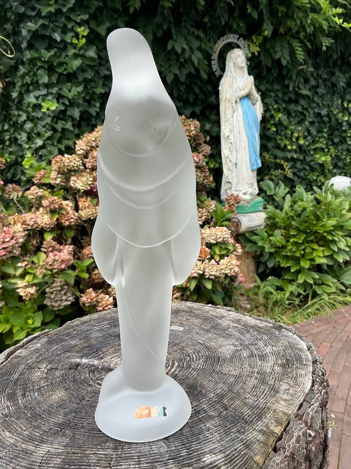 Fostoria Glass Madonna "Silver Mist" Heilige Maagd Maria