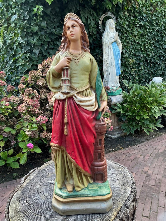 Zeldzaam standbeeld St. Barbara van Nicomedie
