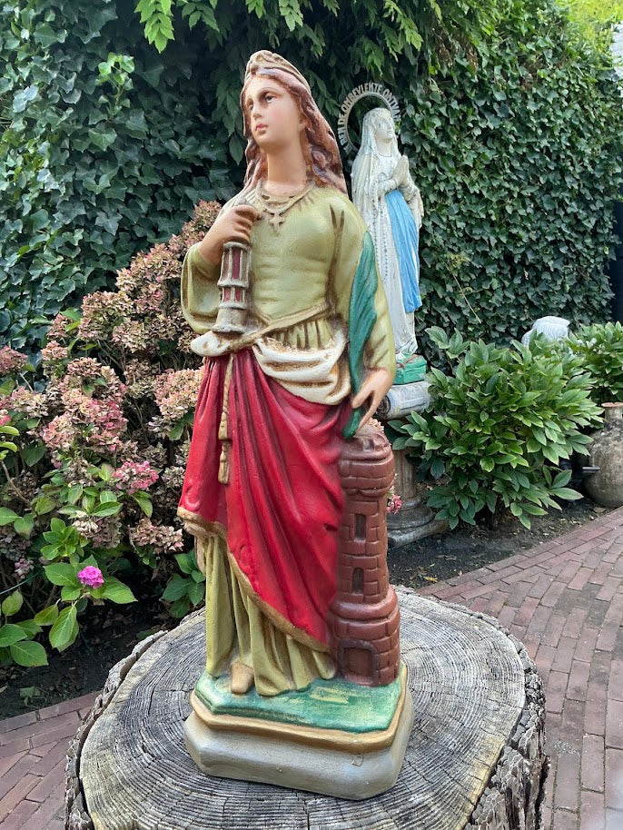 Zeldzaam standbeeld St. Barbara van Nicomedie