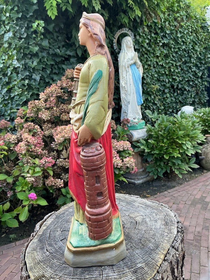 Zeldzaam standbeeld St. Barbara van Nicomedie