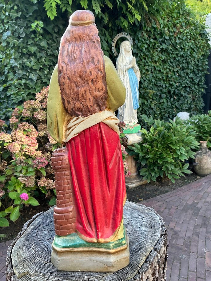 Zeldzaam standbeeld St. Barbara van Nicomedie