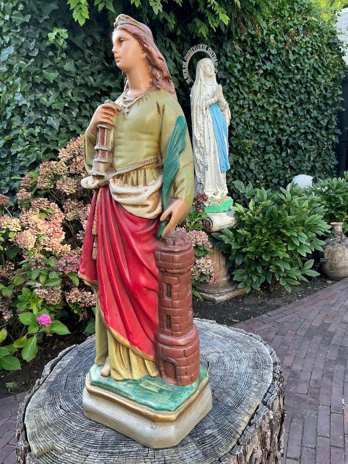 Zeldzaam standbeeld St. Barbara van Nicomedie
