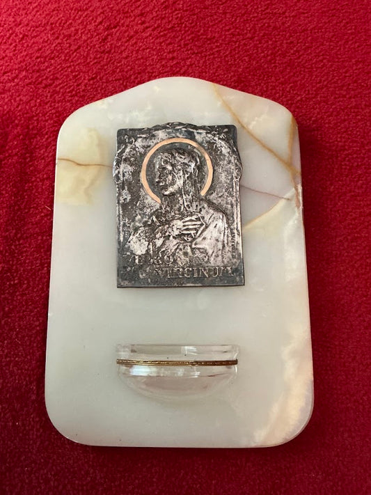 Antiek Frans Wijwaterbak Exbrayat Virgo Virginum