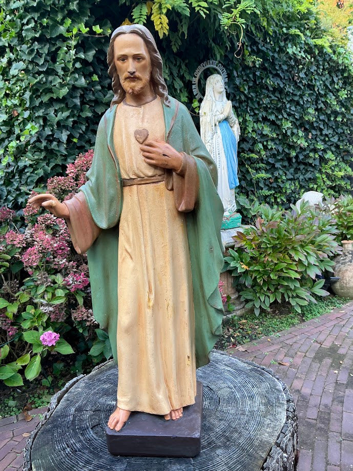 Wunderschöne Heiligenfigur Herz-Jesu-Jesus Jan Verdonck