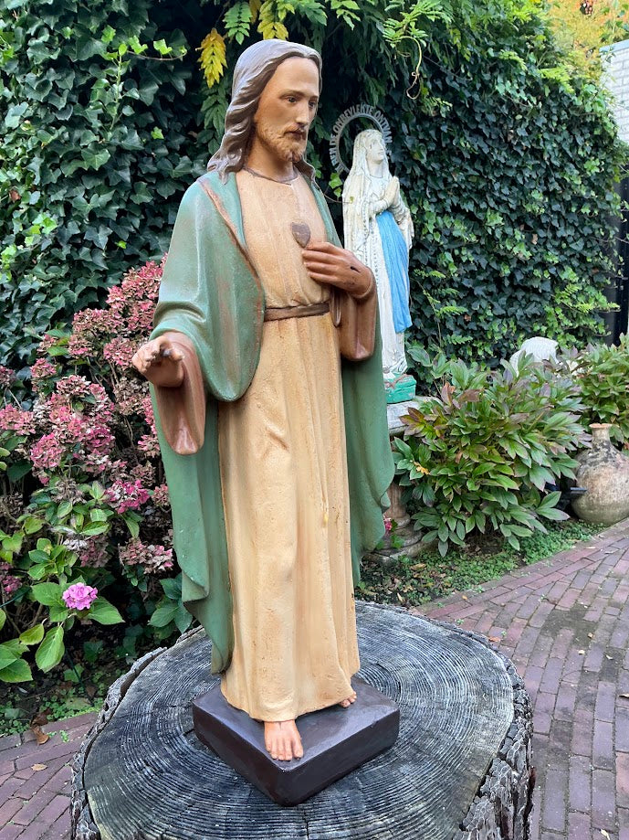 Wunderschöne Heiligenfigur Herz-Jesu-Jesus Jan Verdonck