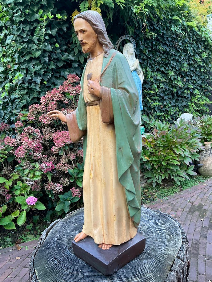 Wunderschöne Heiligenfigur Herz-Jesu-Jesus Jan Verdonck