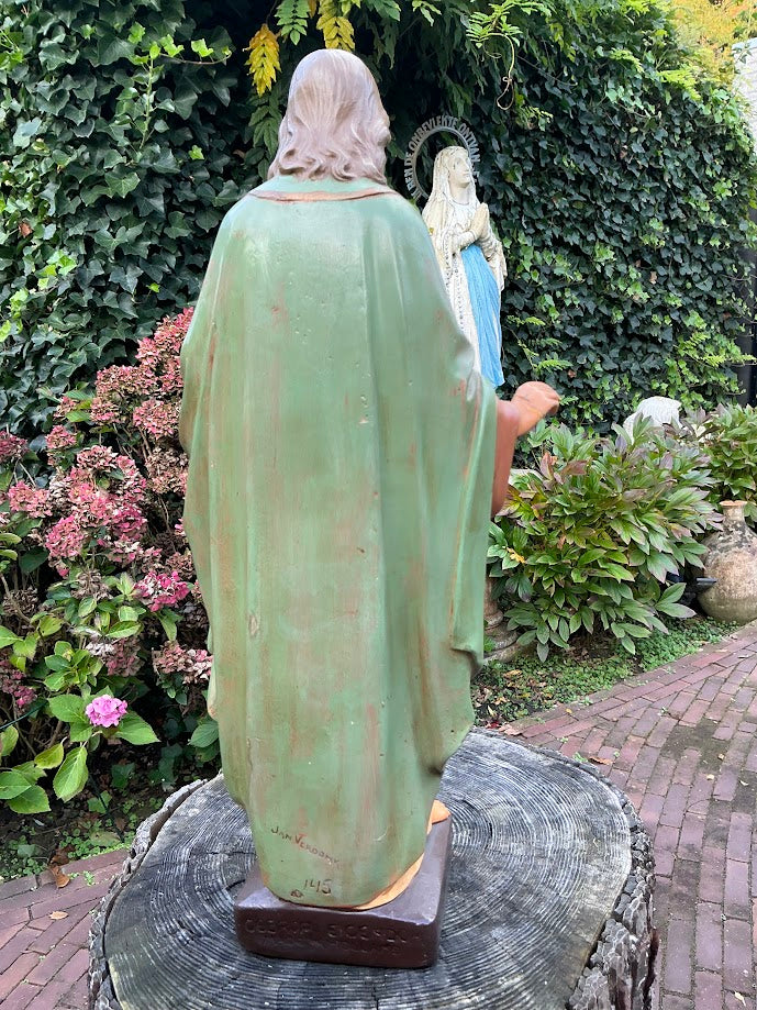 Wunderschöne Heiligenfigur Herz-Jesu-Jesus Jan Verdonck