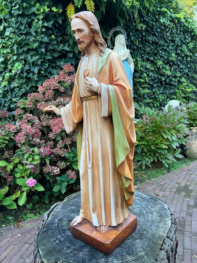 Wunderschöne Heiligenfigur Herz-Jesu-Jesus Jan Verdonck