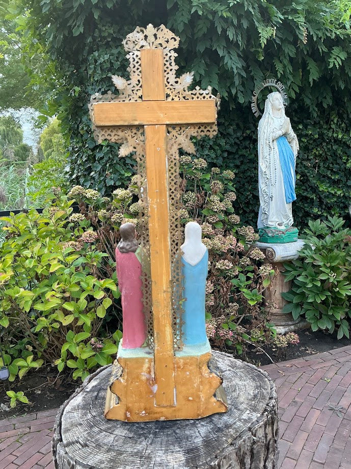 Antikes französisches Kruzifix – Jesus auf dem Kalvarienberg (19. Jahrhundert)